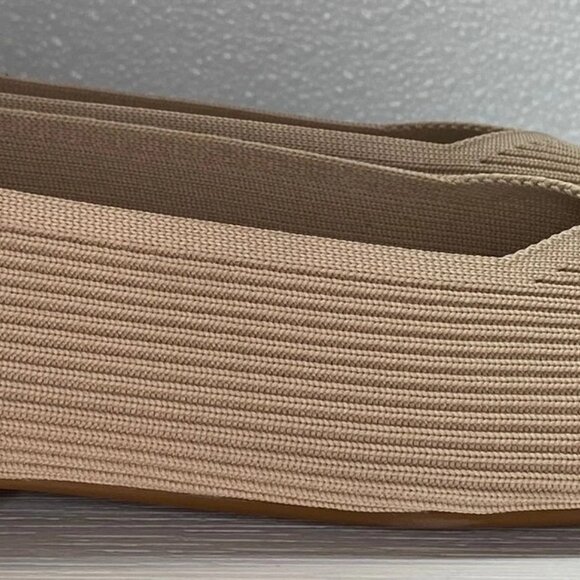 Vivaia Women’s Margot 2.0 Knit Flats – Tan, Size 7 - Picture 4 of 6